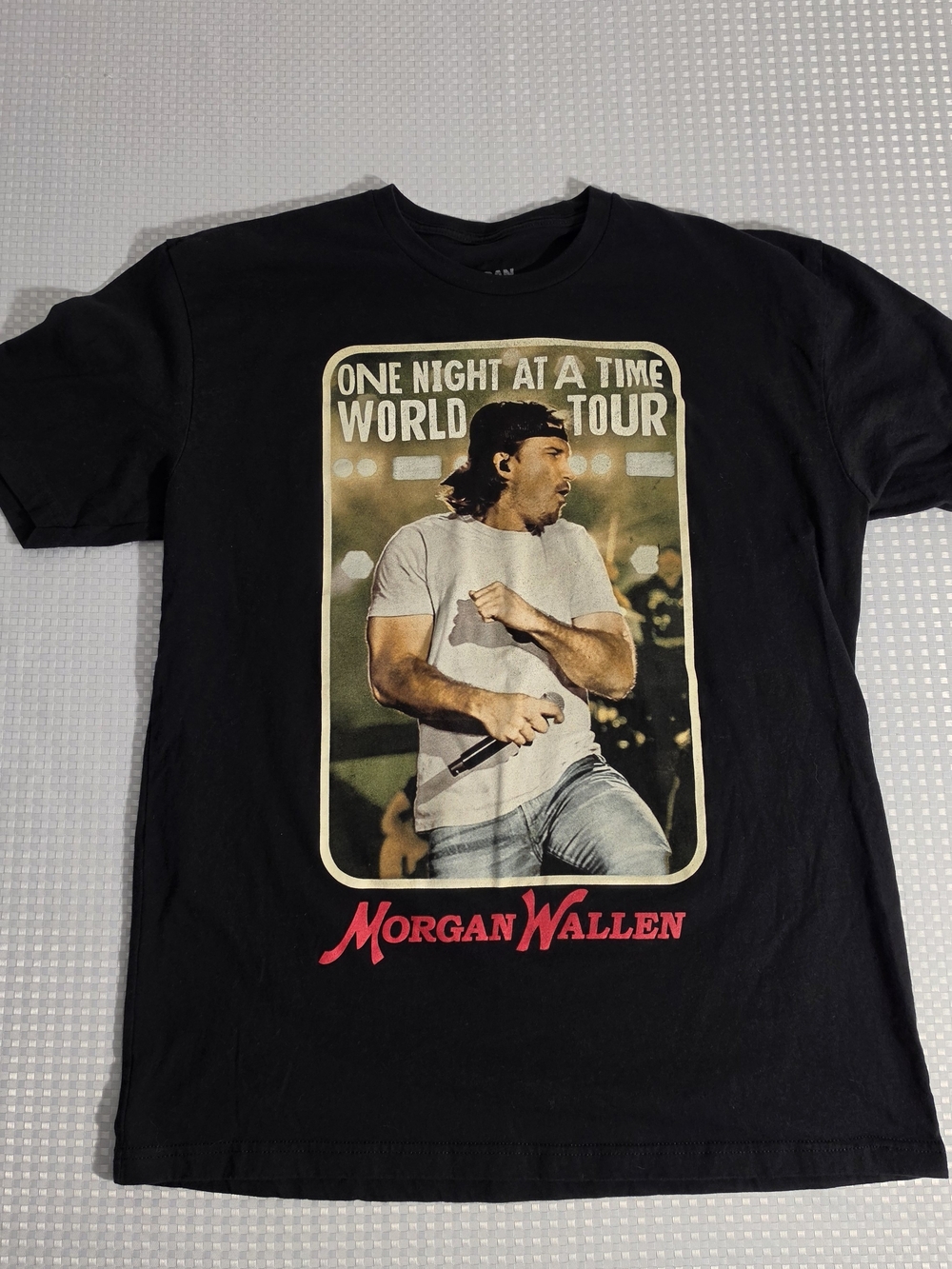 One Night At A Time World Tour Black Graphic Tee